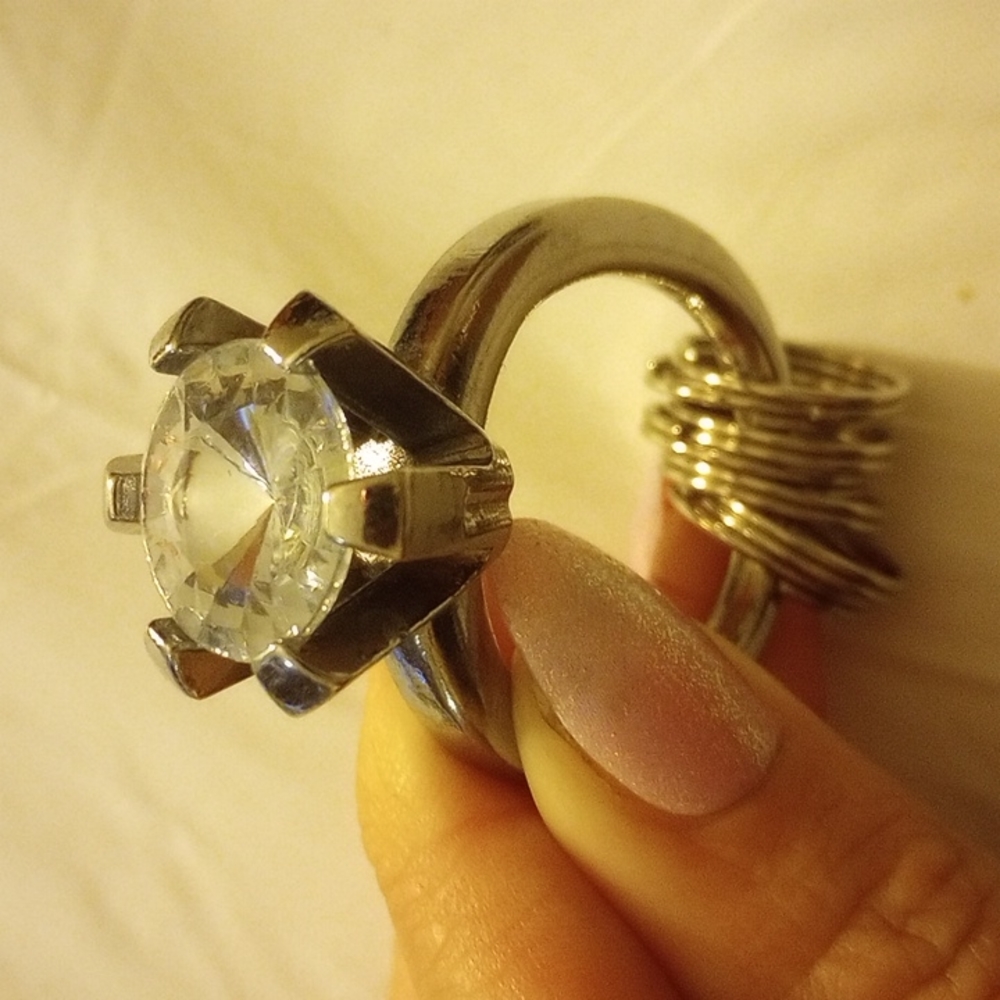 Diamond Keychain Ring